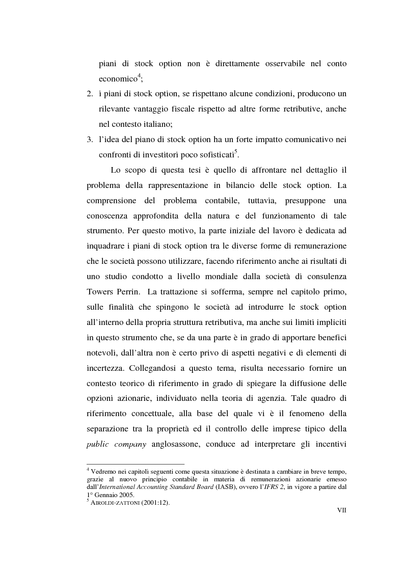 Anteprima della tesi: La contabilizzazione delle stock options, Pagina 3