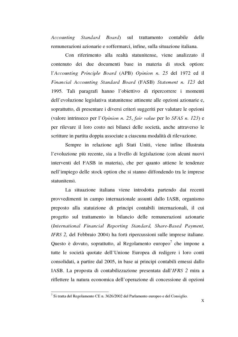 Anteprima della tesi: La contabilizzazione delle stock options, Pagina 6