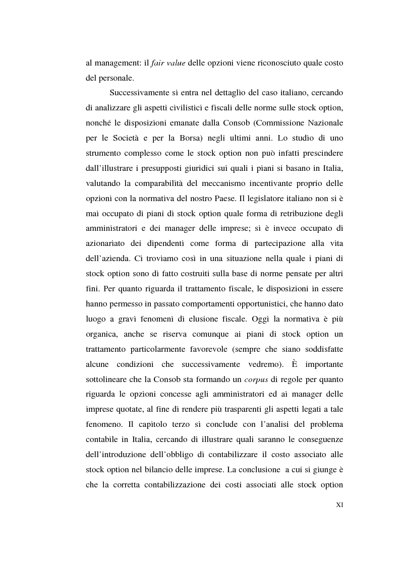 Anteprima della tesi: La contabilizzazione delle stock options, Pagina 7