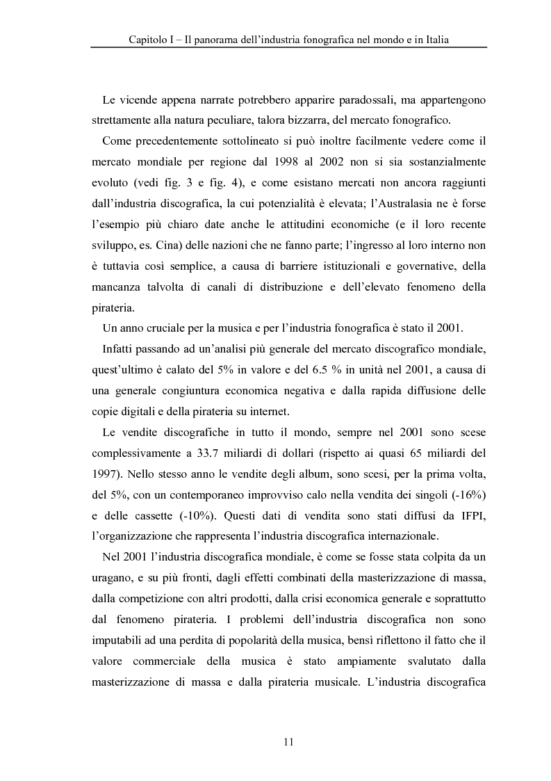 Anteprima della tesi: La crisi dell'industria discografica a seguito della pirateria e dell'effetto ''Napster'', il caso EMI, Pagina 11