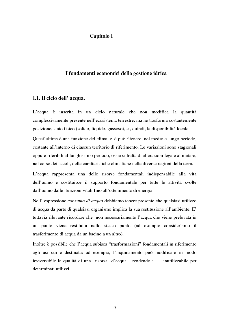 Anteprima della tesi: La gestione dell'acqua e i fallimenti della privatizzazione idrica in alcuni PVS, Pagina 6