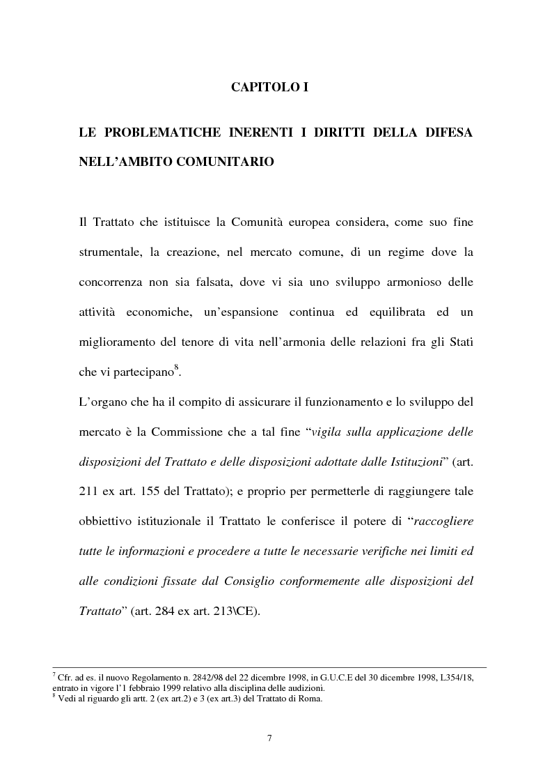 Anteprima della tesi: I diritti della difesa nei procedimenti antitrust, Pagina 4