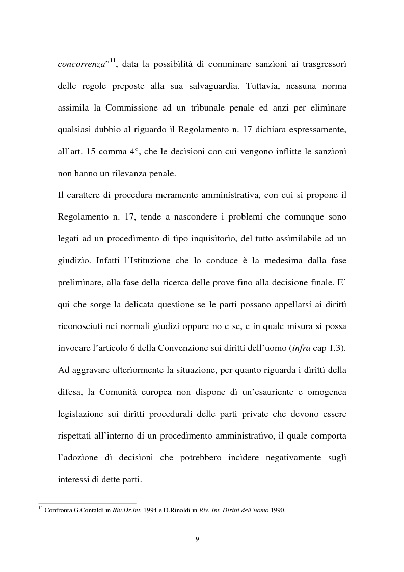 Anteprima della tesi: I diritti della difesa nei procedimenti antitrust, Pagina 6
