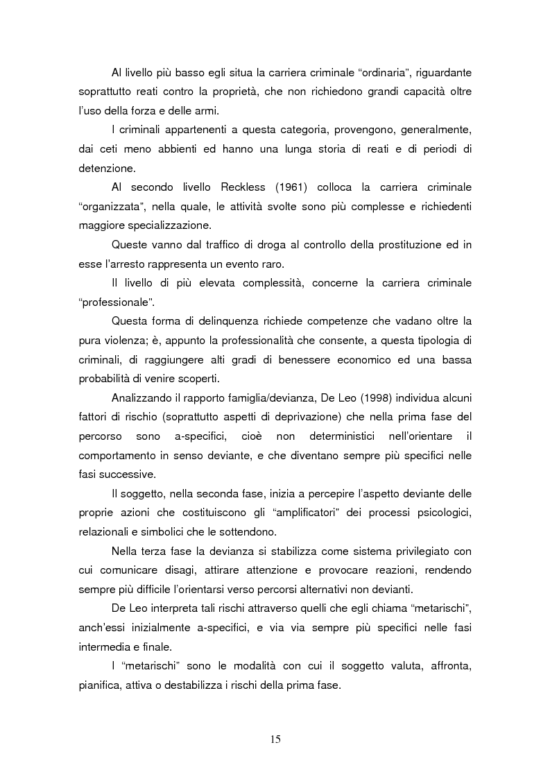 Anteprima della tesi: Trattamento e reinserimento sociale dell'omicida, Pagina 14