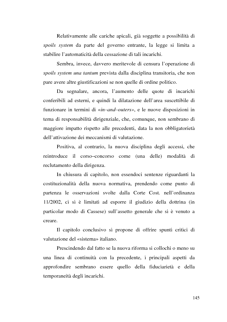 Anteprima della tesi: Dirigenza e spoils system, Pagina 9