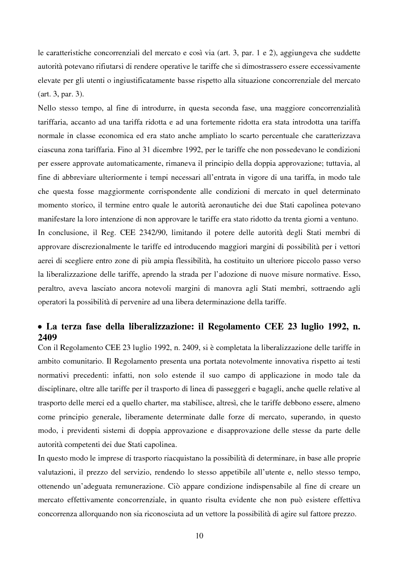 Anteprima della tesi: La competizione nel settore del trasporto aereo di passeggeri: strategie a confronto, Pagina 10