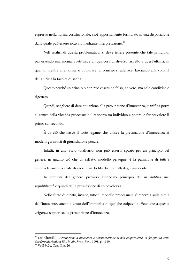 Anteprima della tesi: La presunzione di non colpevolezza, Pagina 11