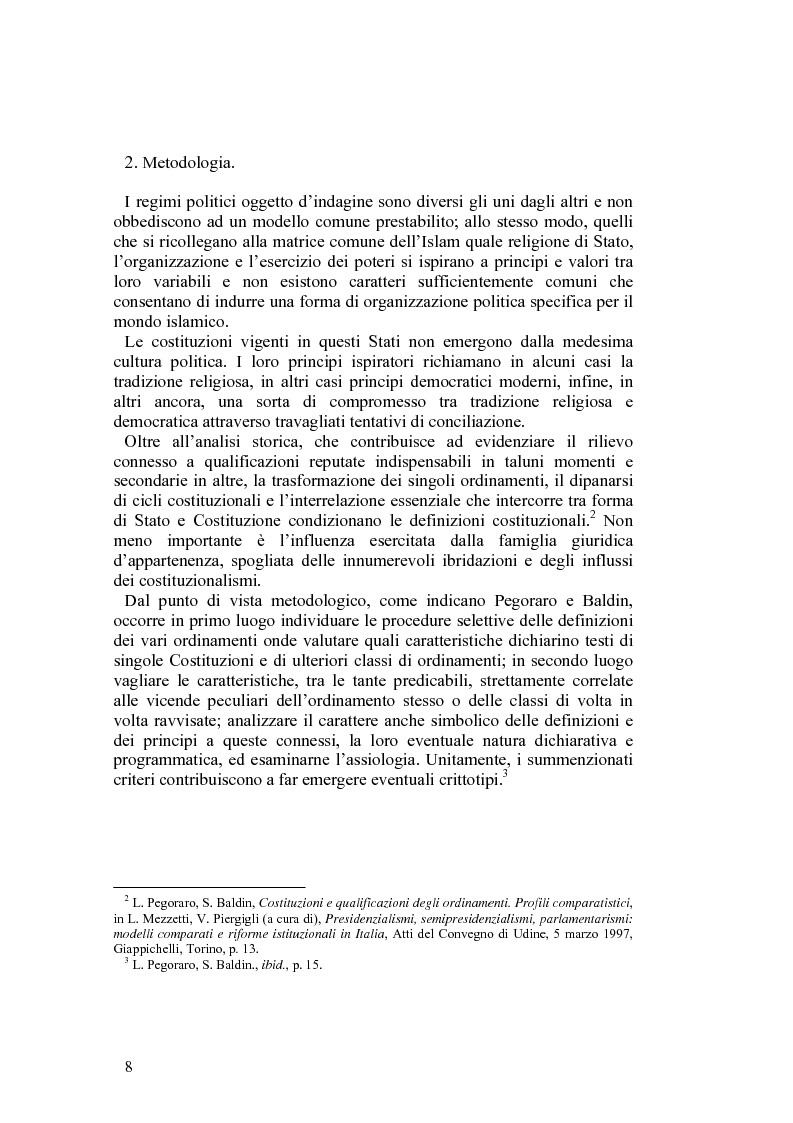 Anteprima della tesi: Costituzioni e costituzionalismo nel mondo islamico, Pagina 2