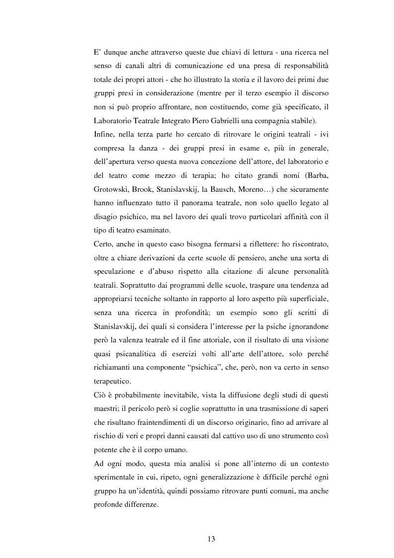 Anteprima della tesi: Teatro e disagio psichico, Pagina 11