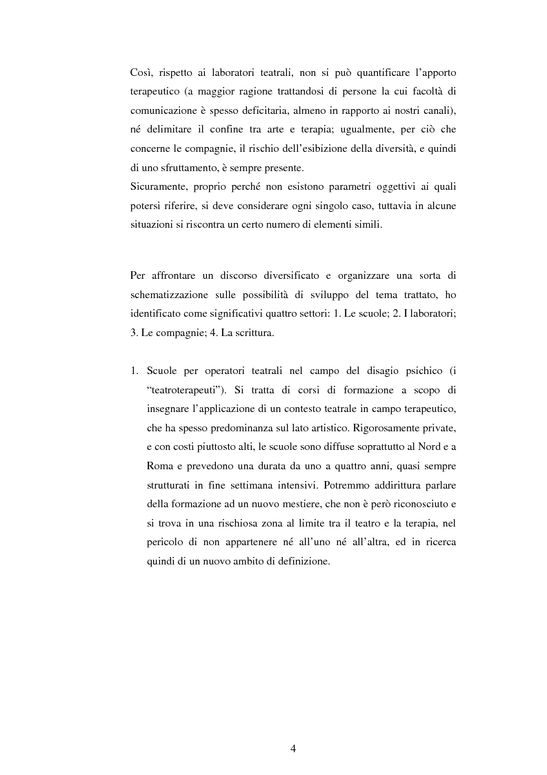 Anteprima della tesi: Teatro e disagio psichico, Pagina 2