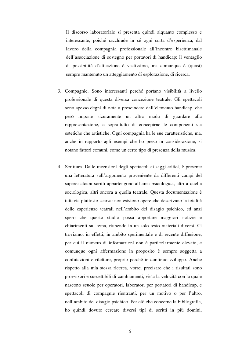 Anteprima della tesi: Teatro e disagio psichico, Pagina 4