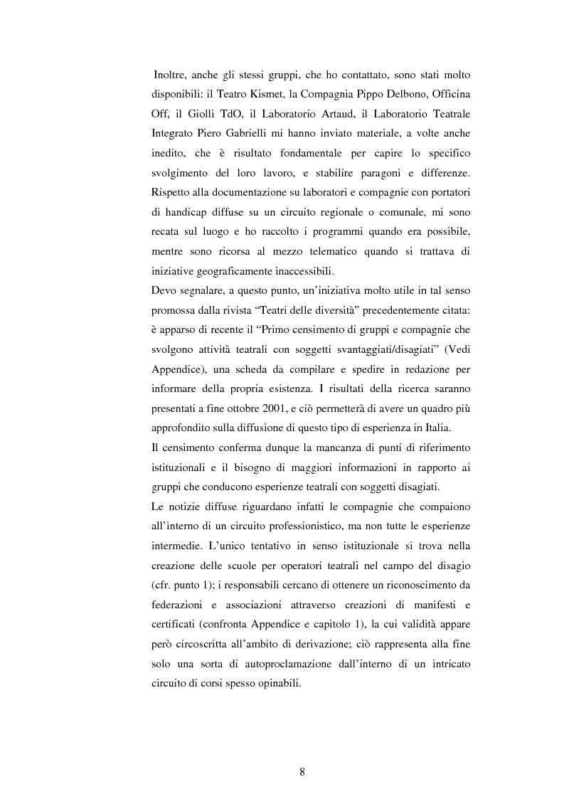 Anteprima della tesi: Teatro e disagio psichico, Pagina 6