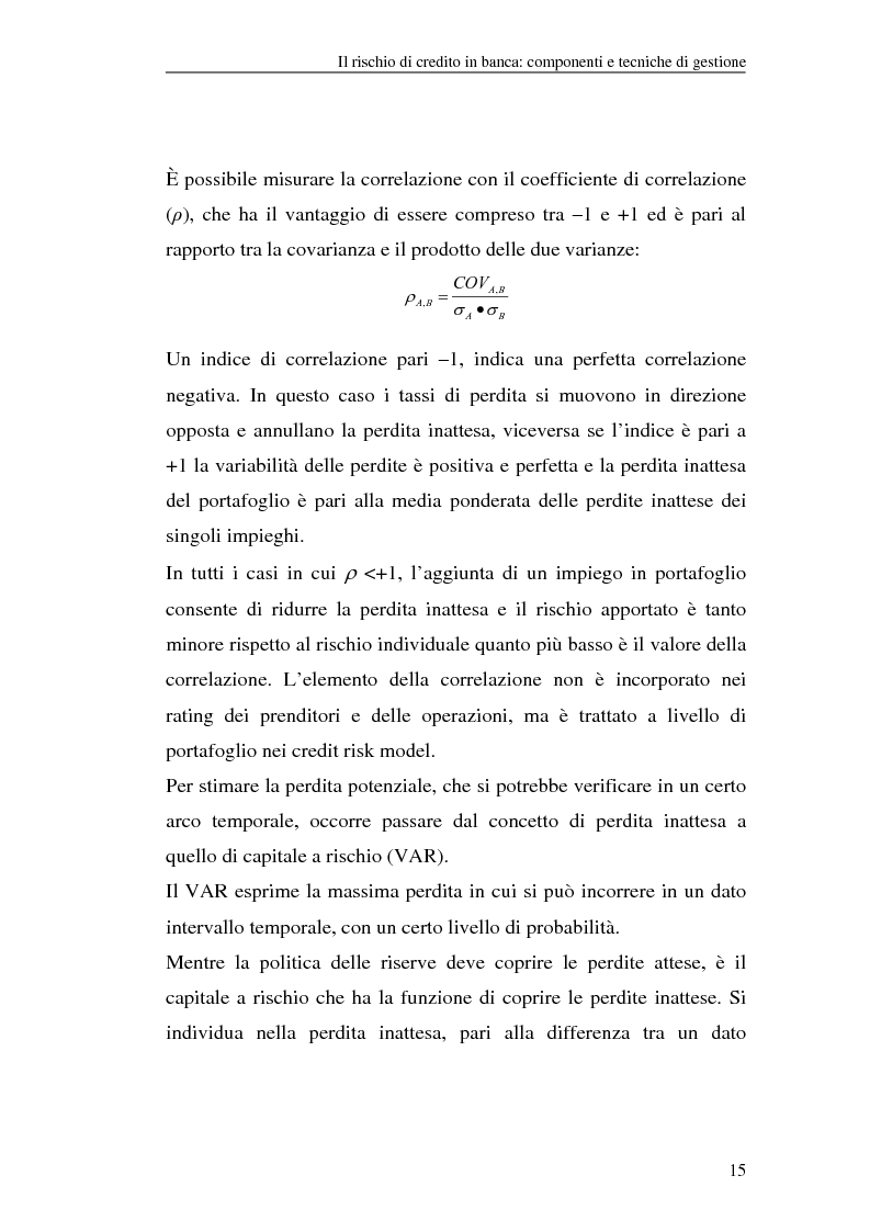 Anteprima della tesi: La gestione del rischio di credito nel Nuovo Accordo sul Capitale. L'impatto su alcuni archetipi finanziari, Pagina 15