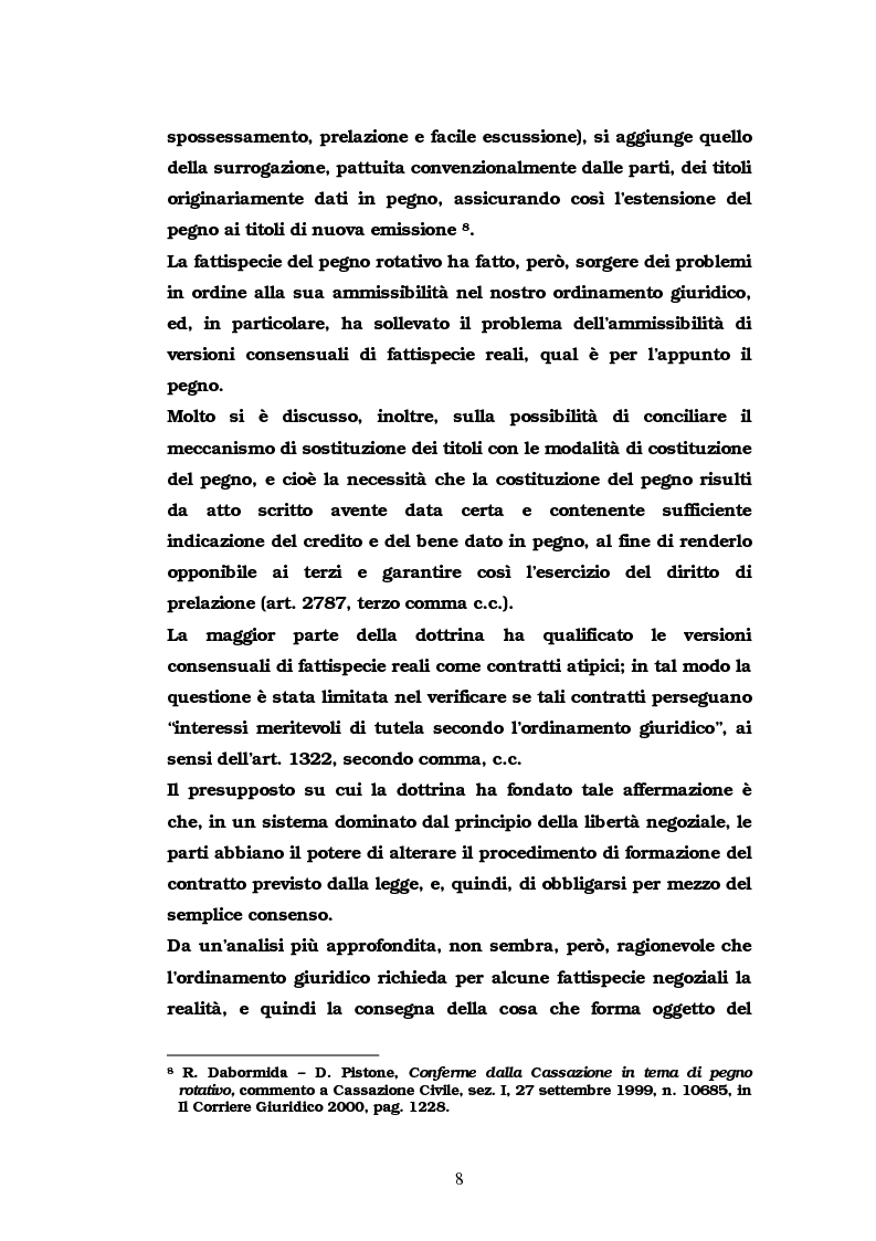 Anteprima della tesi: Il pegno rotativo, Pagina 6
