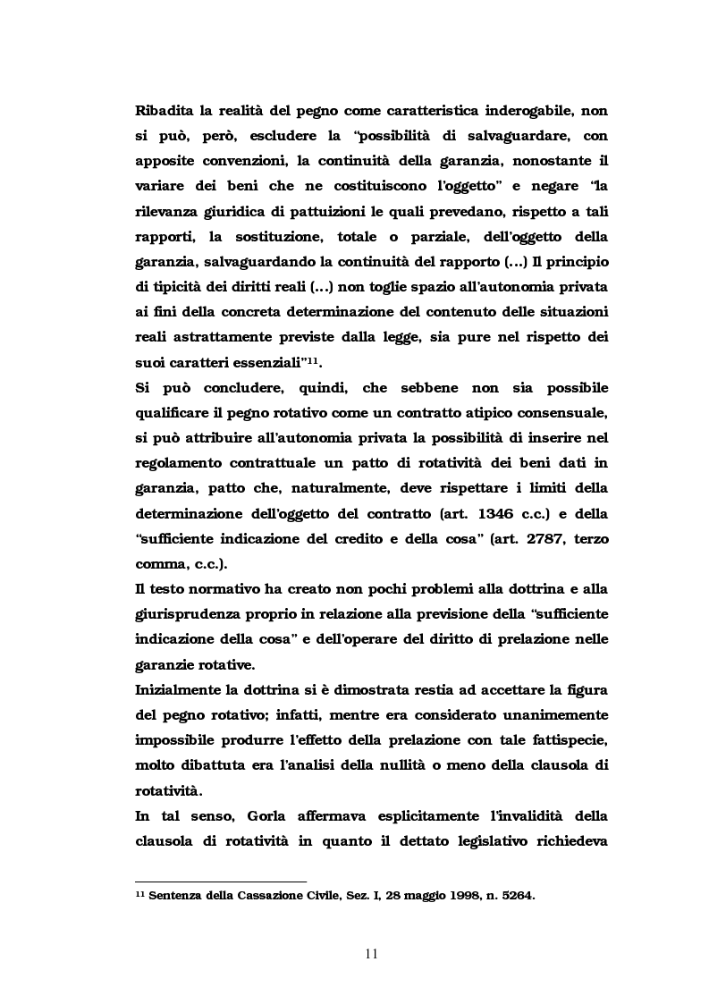 Anteprima della tesi: Il pegno rotativo, Pagina 9