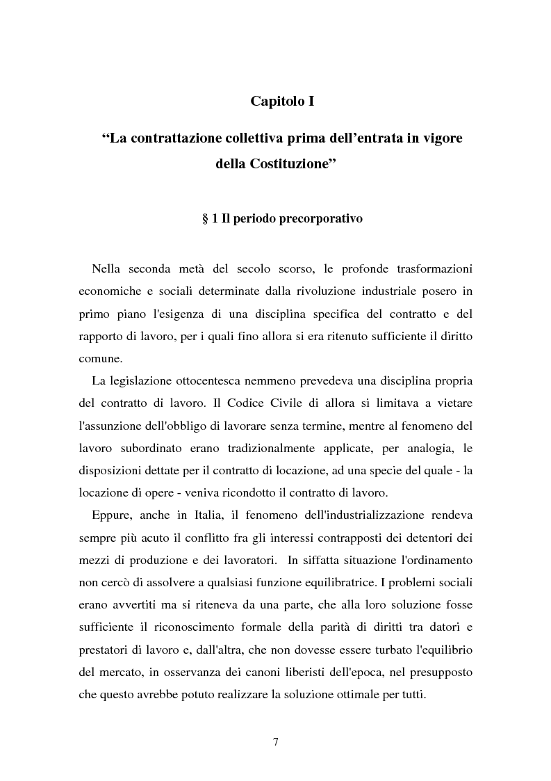 Anteprima della tesi: Il problema dell'efficacia soggettiva dei contratti collettivi, Pagina 3