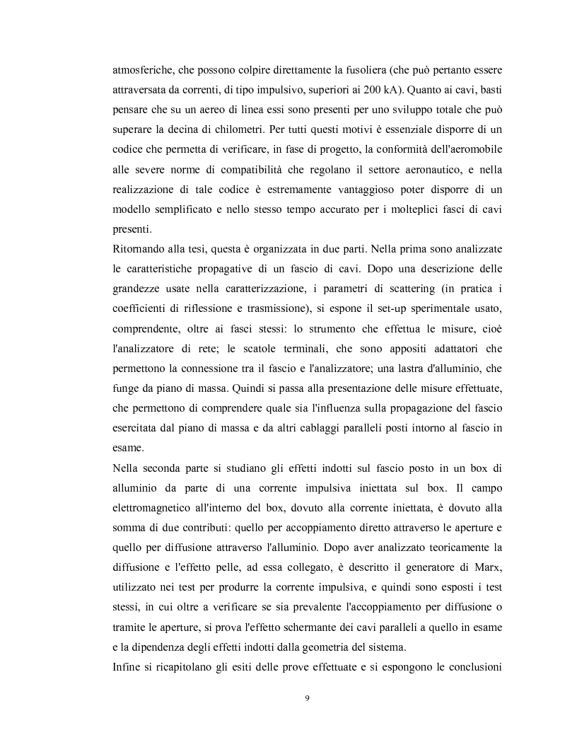 Anteprima della tesi: Caratterizzazione sperimentale degli effetti indotti da correnti impulsive su linee multiconduttore, Pagina 4