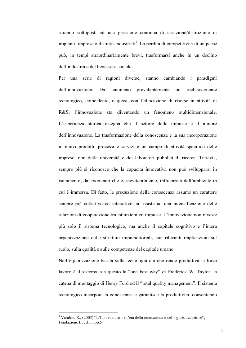 Anteprima della tesi: L'Economia della Conoscenza. Il distretto ICT Torino Wireless, Pagina 2