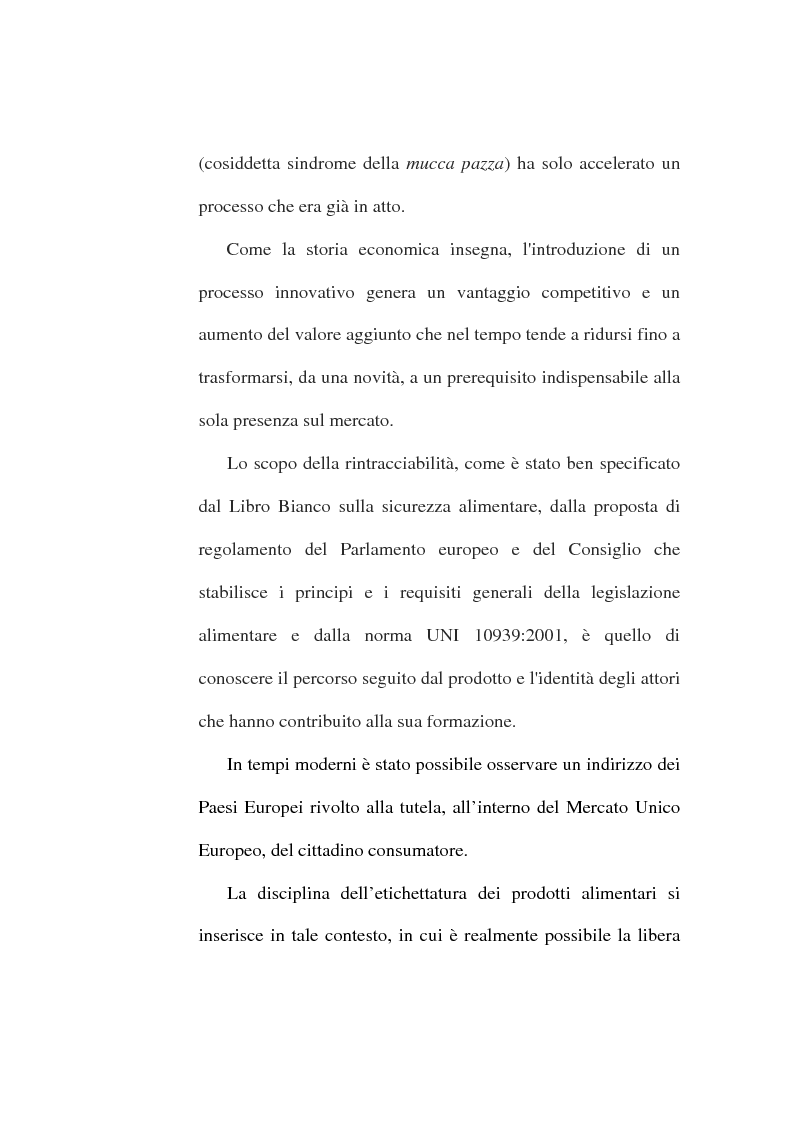Anteprima della tesi: L'etichetta come vantaggio competitivo per le imprese alimentari, Pagina 2