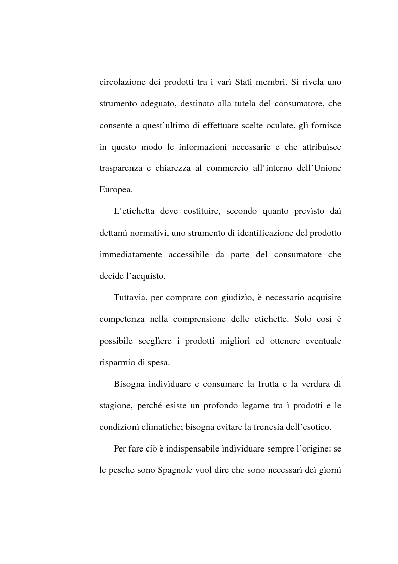 Anteprima della tesi: L'etichetta come vantaggio competitivo per le imprese alimentari, Pagina 3
