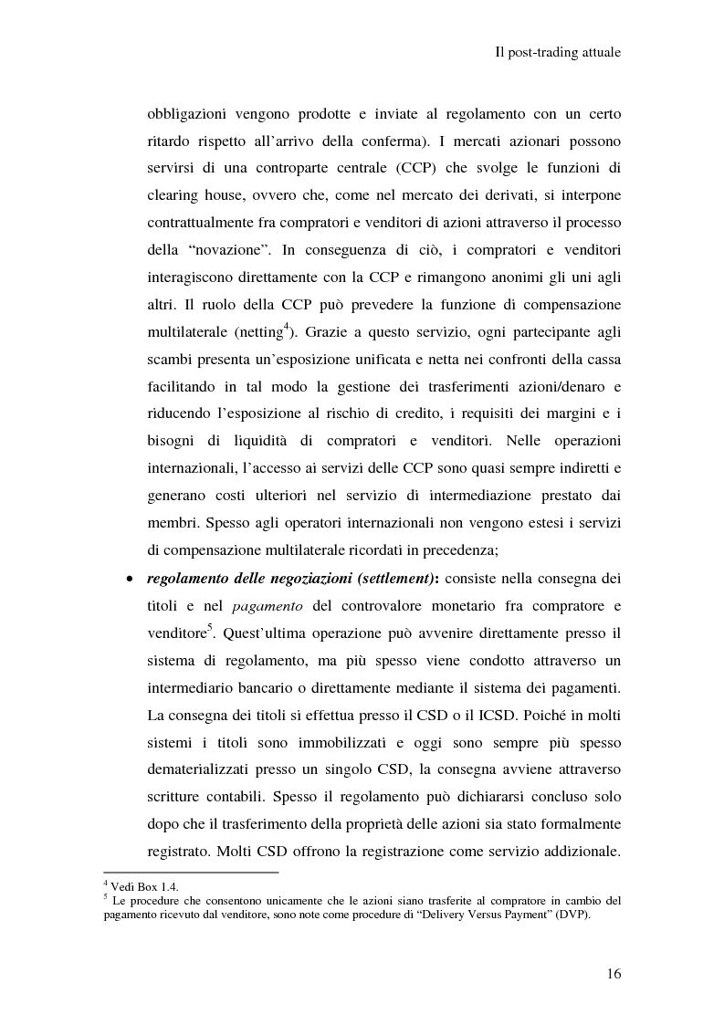 Anteprima della tesi: L'integrazione dei sistemi di post-trading in Europa: un'analisi economica, Pagina 10