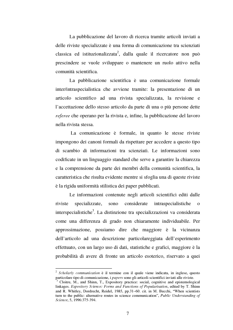 Anteprima della tesi: Internet e le pubblicazioni scientifiche. La Journals Crisis e la comunicazione tra scienziati, Pagina 4
