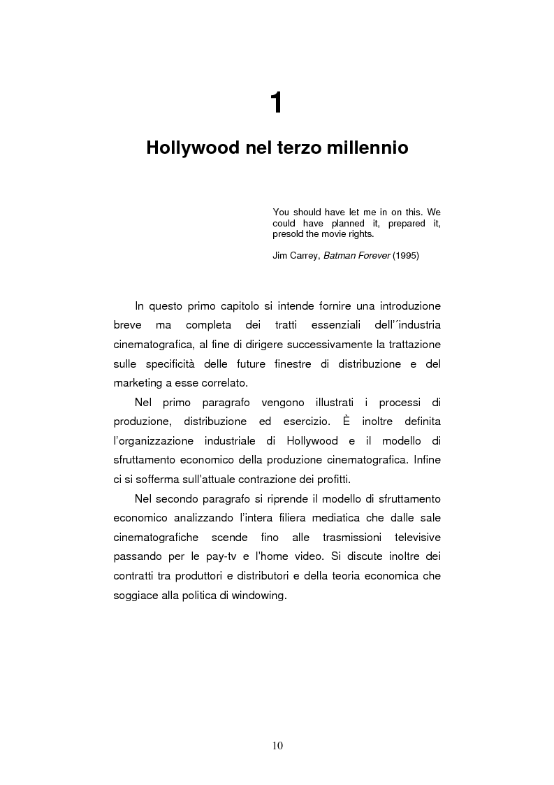 Anteprima della tesi: L'industria cinematografica di Hollywood nell'era di Internet. La strategia della Warner Bros. per il lancio di The Matrix Reloaded, Pagina 3