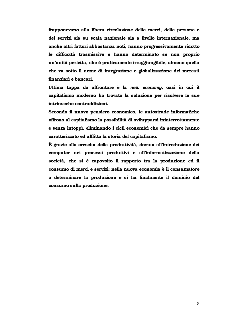 Anteprima della tesi: Iter Intra intermediationem: evoluzione dei mercati sino all'avvento della New Economy, Pagina 4