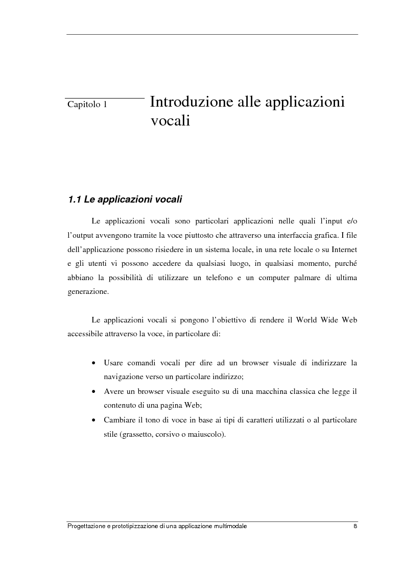 Anteprima della tesi: Progettazione e prototipizzazione di una applicazione multimodale, Pagina 4