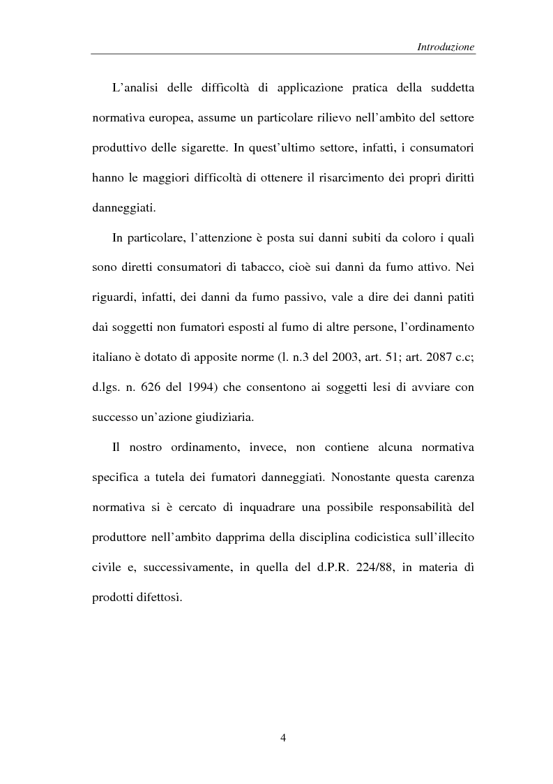 Anteprima della tesi: La responsabilità del produttore di sigarette, Pagina 4
