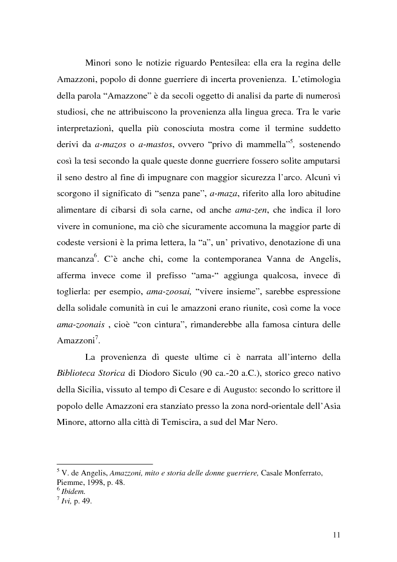 Anteprima della tesi: Pentesilea in Heinrich von Kleist e in Christa Wolf, Pagina 9