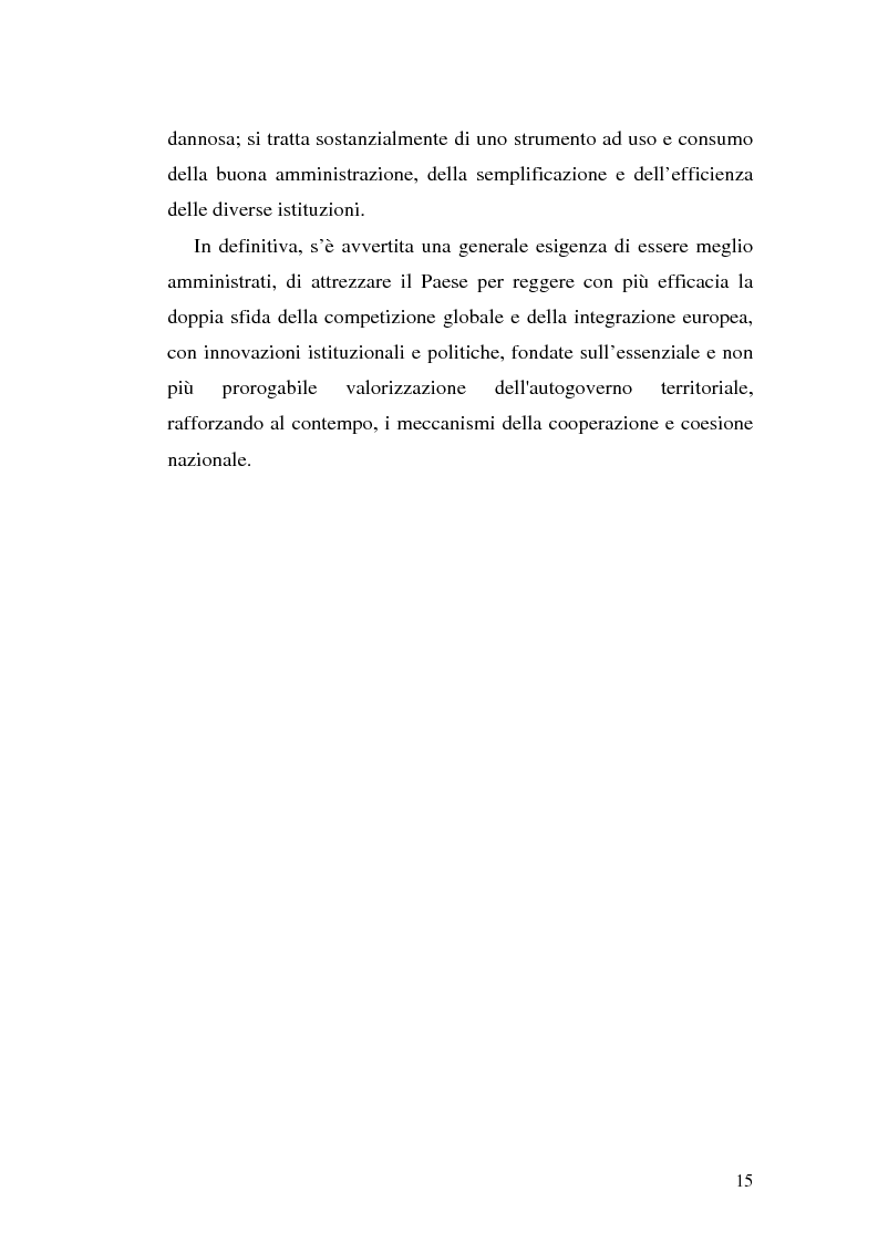 Anteprima della tesi: Il riparto della funzione legislativa fra lo Stato e le Regioni ordinarie, Pagina 15