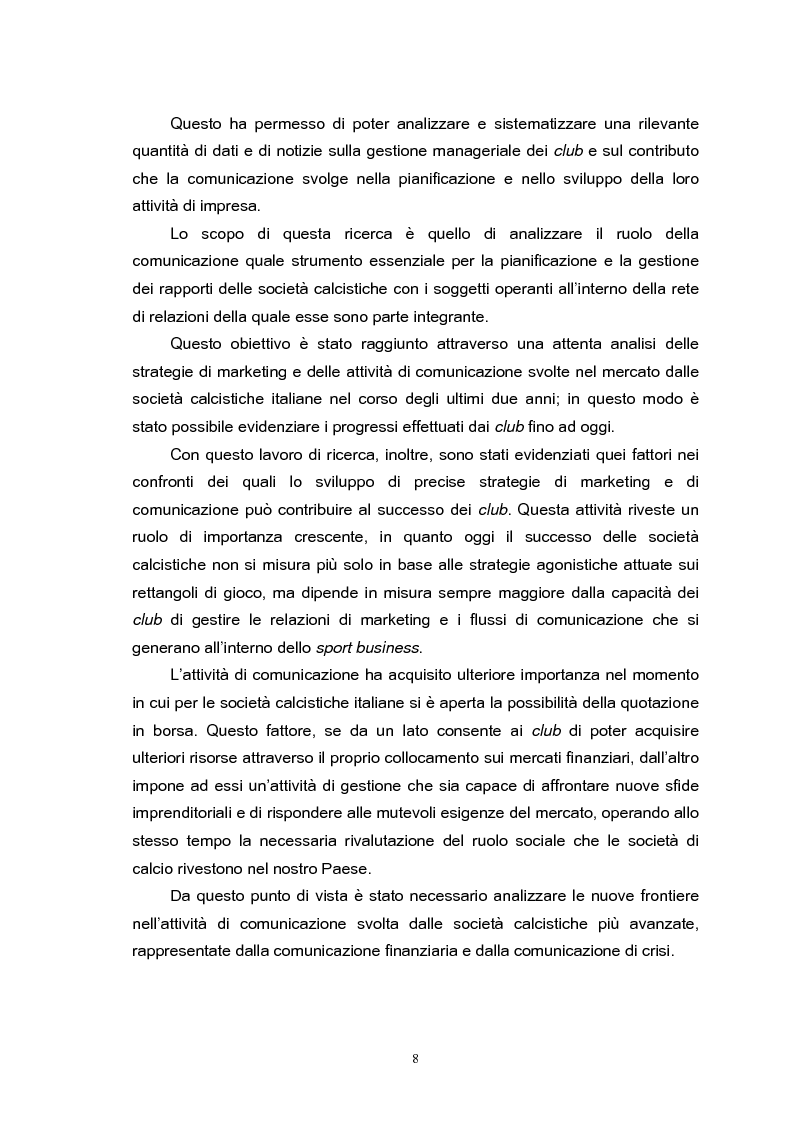 Anteprima della tesi: Le strategie di comunicazione delle società calcistiche italiane, Pagina 2