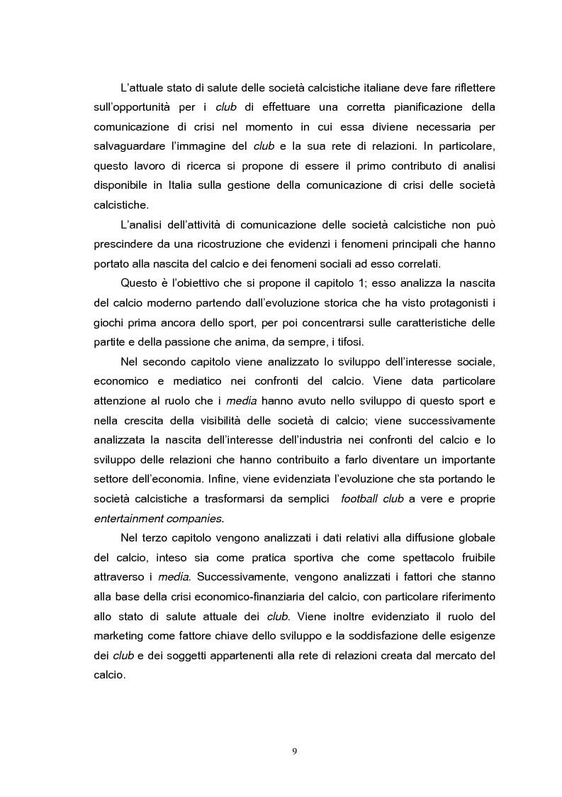 Anteprima della tesi: Le strategie di comunicazione delle società calcistiche italiane, Pagina 3