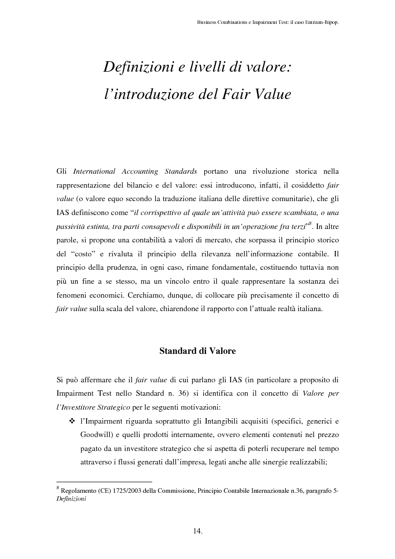 Anteprima della tesi: Business Combinations e Impairment Test: il caso Entrium - Bipop, Pagina 10