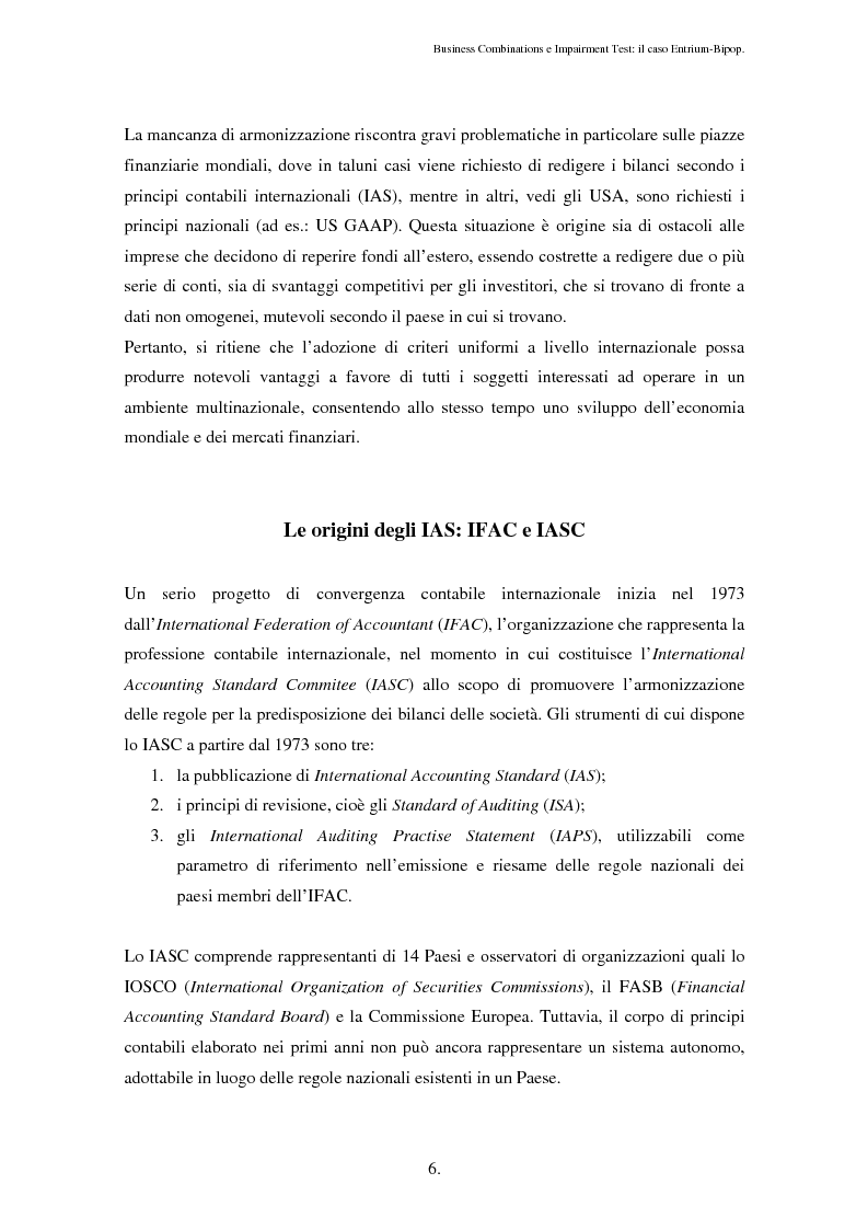 Anteprima della tesi: Business Combinations e Impairment Test: il caso Entrium - Bipop, Pagina 2