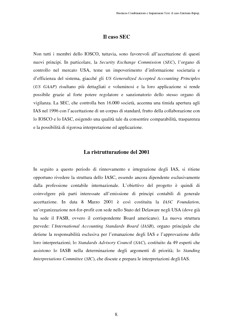 Anteprima della tesi: Business Combinations e Impairment Test: il caso Entrium - Bipop, Pagina 4
