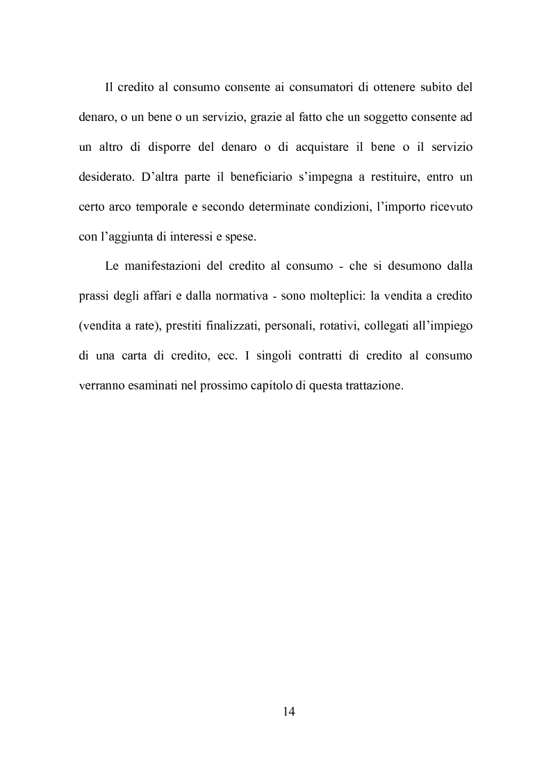 Anteprima della tesi: Credito al consumo: profili economici, regolamentazione e diversificazione del settore, Pagina 11