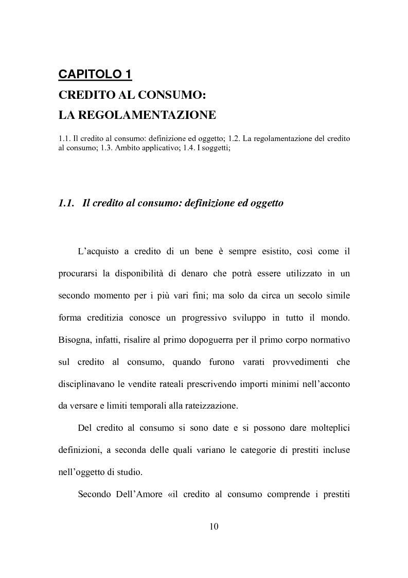 Anteprima della tesi: Credito al consumo: profili economici, regolamentazione e diversificazione del settore, Pagina 7