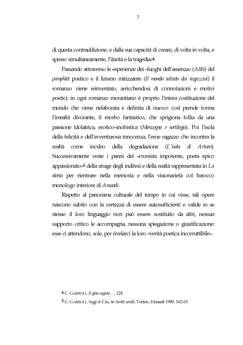 Anteprima della tesi: Luogo e pensiero del sogno. Itinerario morantiano., Pagina 3