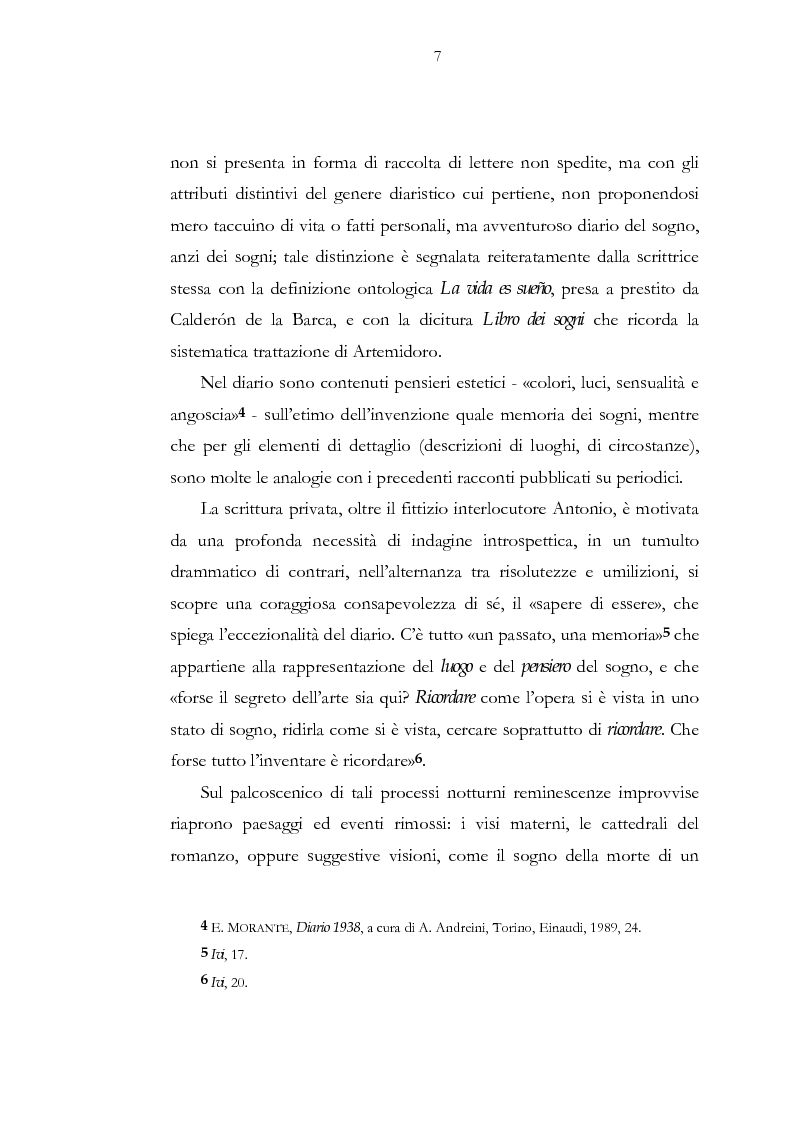 Anteprima della tesi: Luogo e pensiero del sogno. Itinerario morantiano., Pagina 7