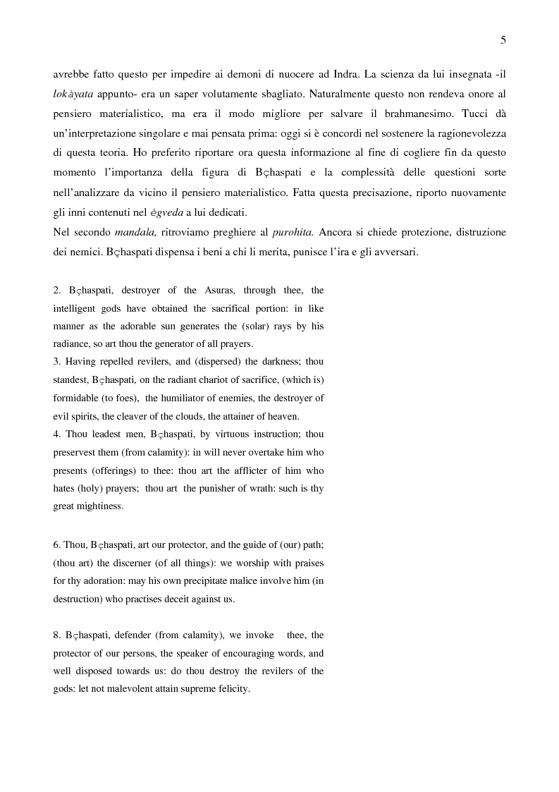 Anteprima della tesi: Il sistema LOKAYATA: analisi delle principali scuole materialistiche indiane, Pagina 5