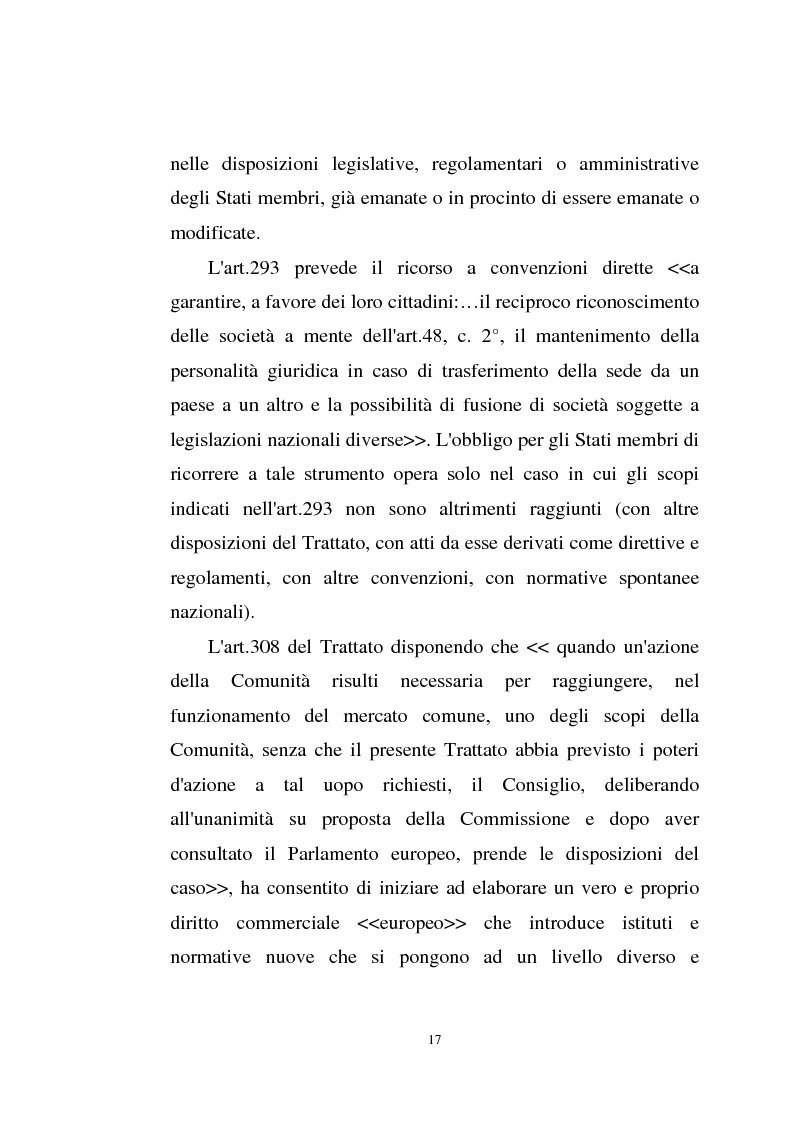 Anteprima della tesi: La disciplina comunitaria sulla '' società per azioni '' europea, Pagina 15