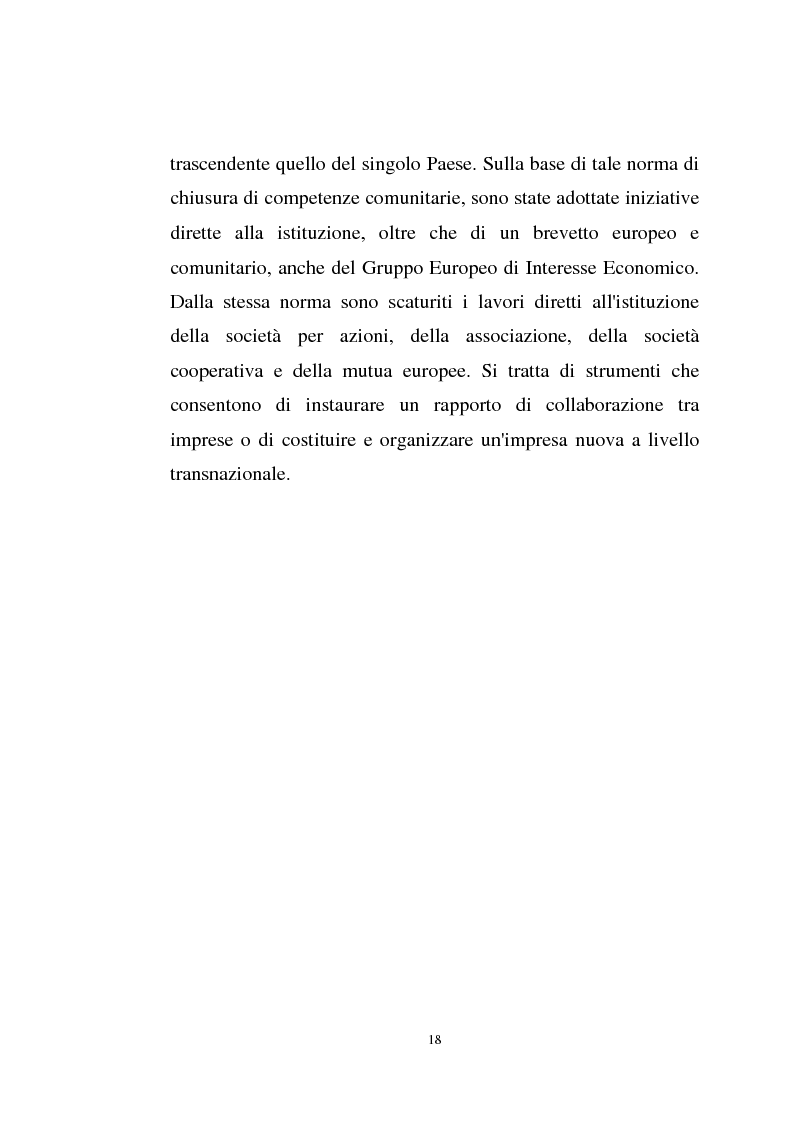 Anteprima della tesi: La disciplina comunitaria sulla '' società per azioni '' europea, Pagina 16