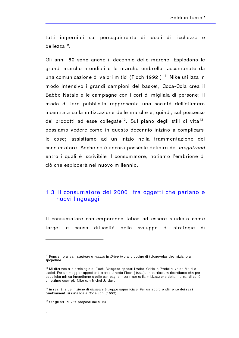 Anteprima della tesi: Soldi in fumo? Imprese e impegno sociale: l'efficacia della comunicazione del cause related marketing relativa ad alcuni casi italiani, Pagina 12