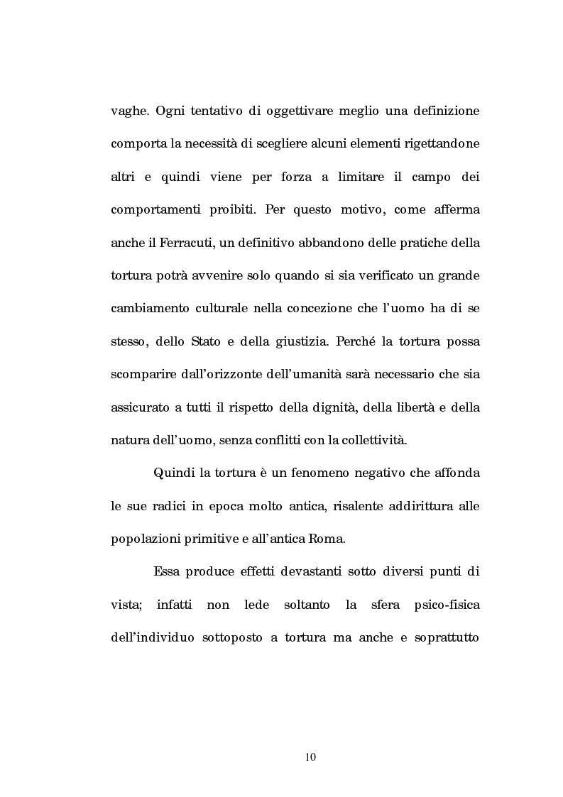 Anteprima della tesi: Analisi criminologica della tortura, Pagina 10