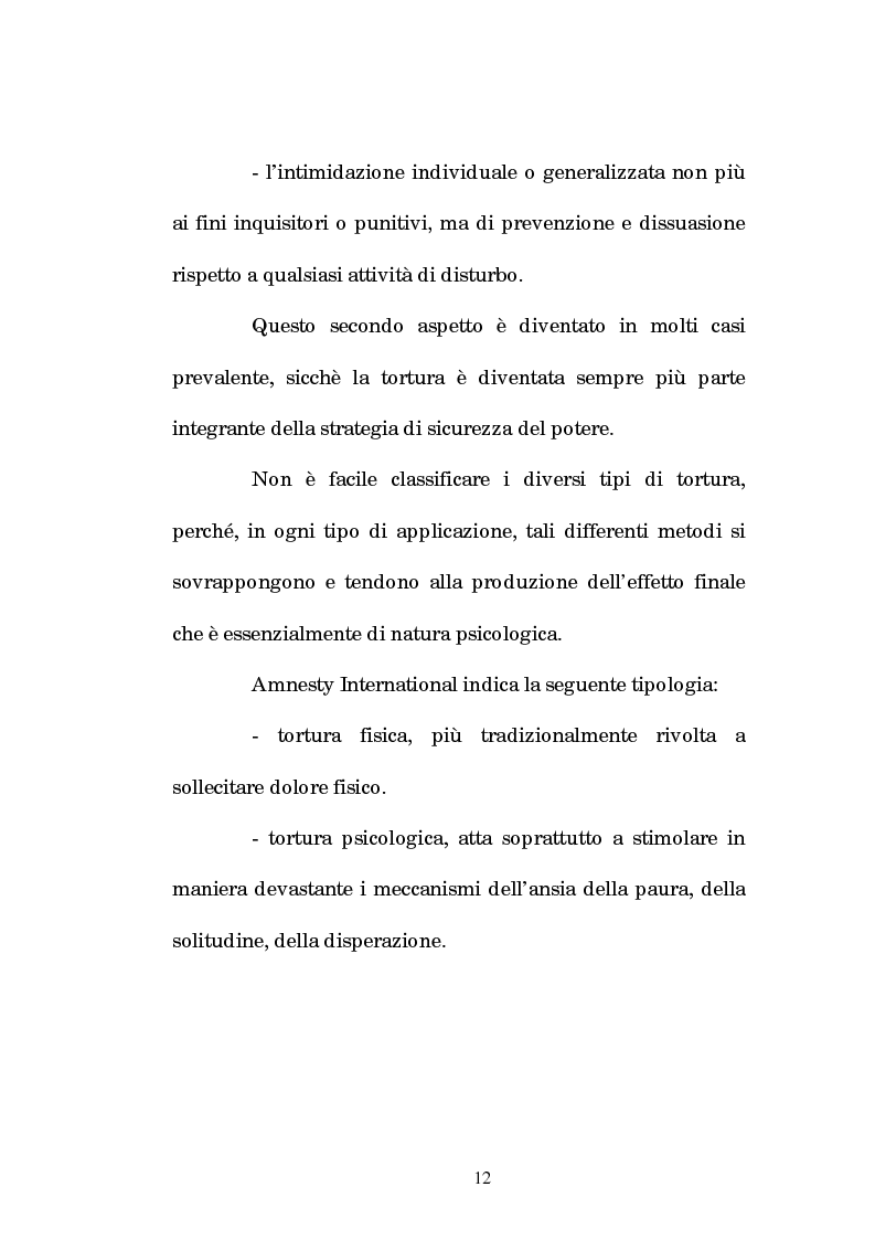 Anteprima della tesi: Analisi criminologica della tortura, Pagina 12