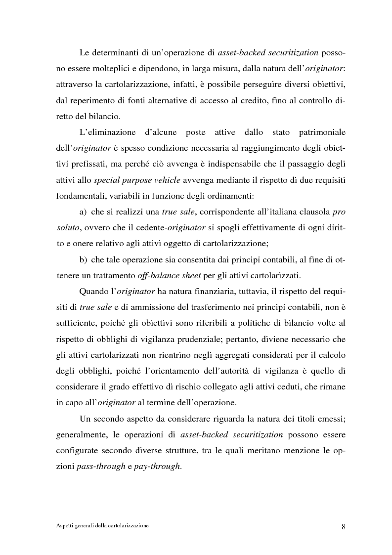 Anteprima della tesi: La cartolarizzazione dei crediti in Italia: il caso della BCC di Castellana Grotte, Pagina 8