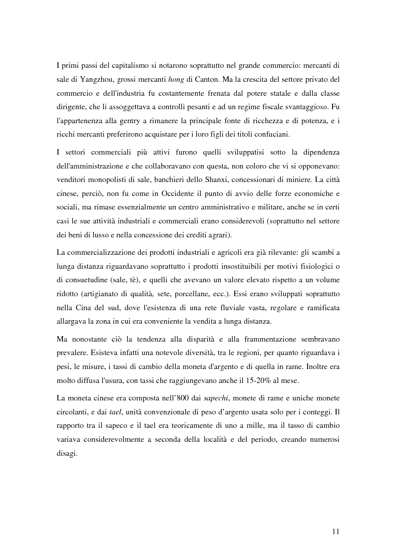 Anteprima della tesi: Storia del commercio della Cina contemporanea e dei mutamenti economici e sociali causati dall'ingresso nell'OMC e nel commercio internazionale, Pagina 9