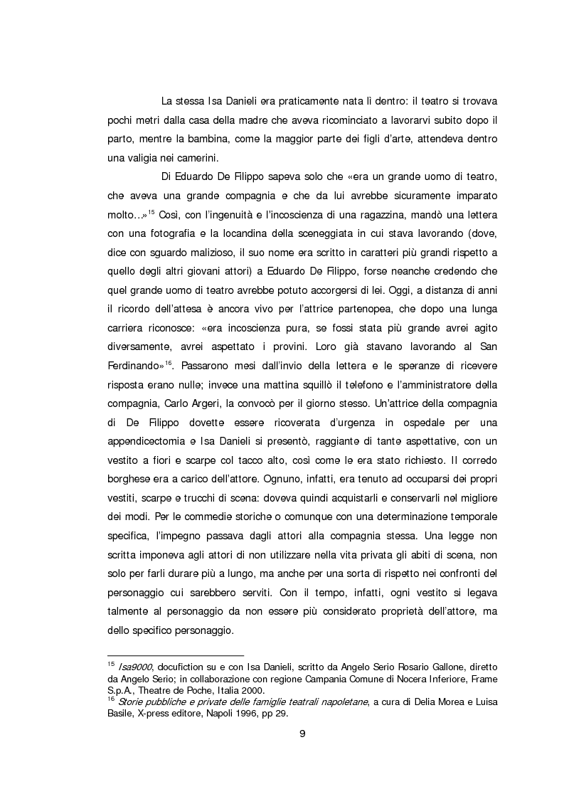 Anteprima della tesi: Ritratto d'attrice: Isa Danieli, dall'esordio teatrale all'incontro con la drammaturgia contemporanea, Pagina 9